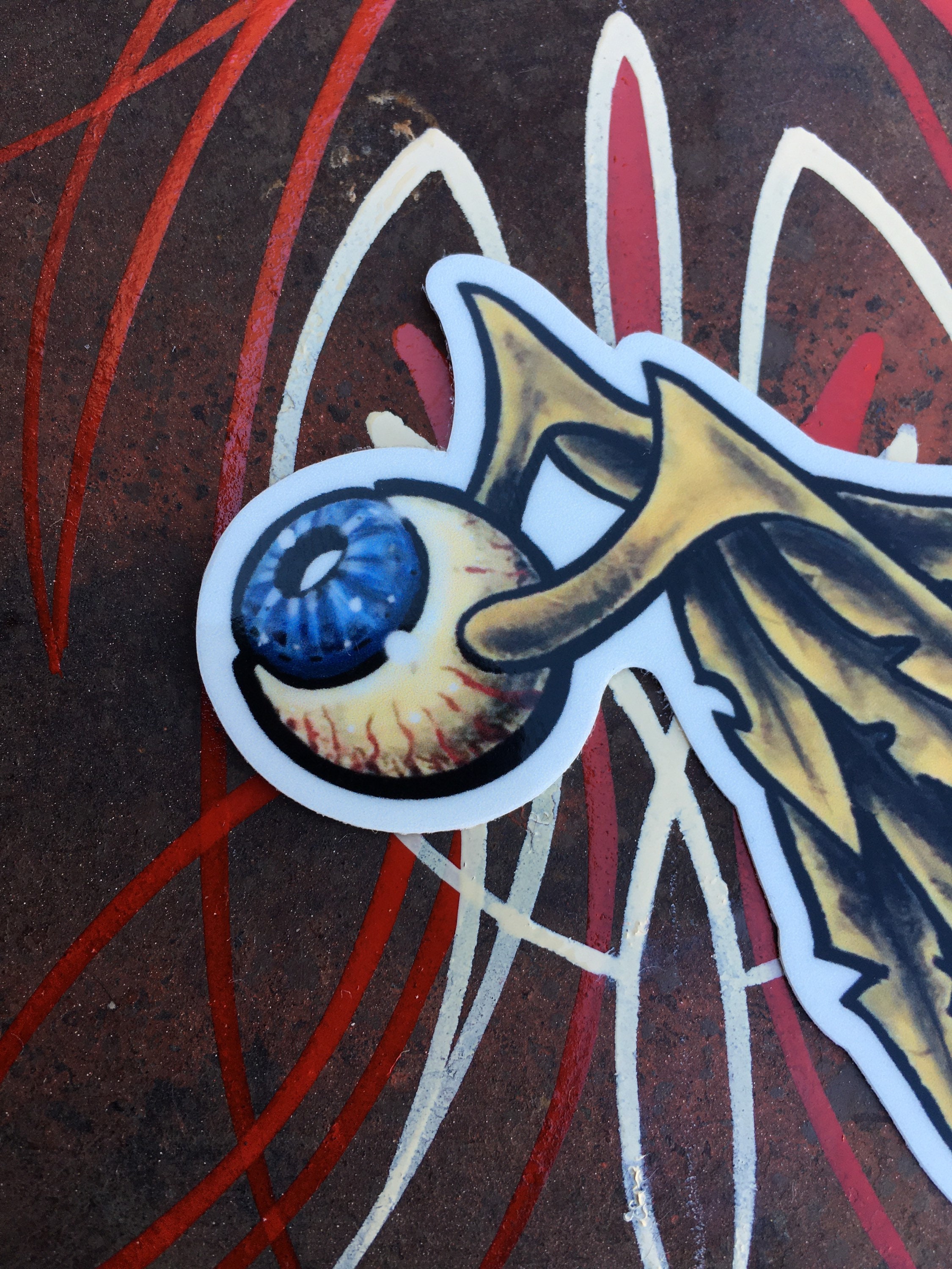 Flying Eyeball Vinyl Decal Glossy Sticker Hixpinstriping Etsy