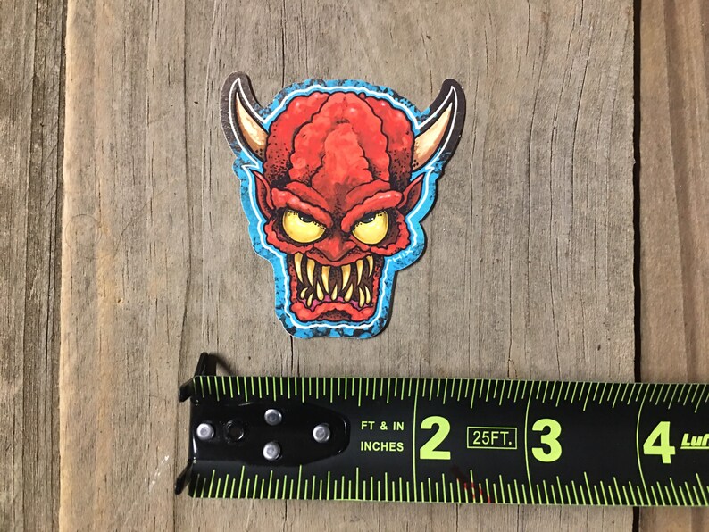 Demon Helmet Sticker Demon Vinyl Decal Sticker Hotrod - Etsy