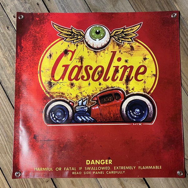 Banner GASOLINE 01 2’x2’  hixgarage