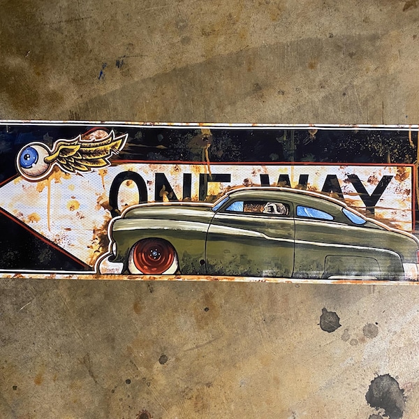 Banner 49 Merc one way 1’x3’ hixgarage