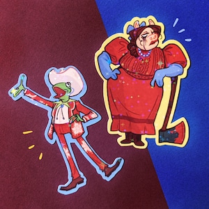 Miss Piggy & Kermit - Sparkle Stickers - Horror Muppets
