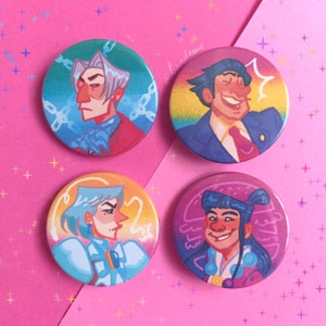 Ace Attorney Pride Flags - Badges