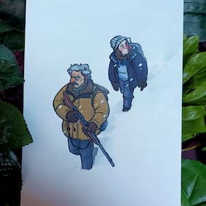 Joel and Ellie in the snow - Print - The Last of Us