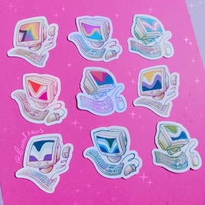 The internet made me... -  Pride Flag Stickers
