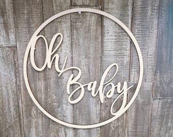 ボヘミアン風ベビーシャワーデコレーション、Oh Babyサイン、ベビーシャワーデコレーション背景、Oh Boyサイン、Oh Girlサイン、蝶のベビーシャワー