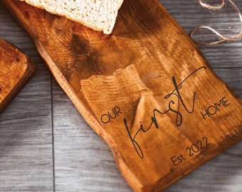 Custom Our First Home Charcuterie Board Personalized First Home Gift Engraved New Home Gift Housewarming Gift Cutting Board