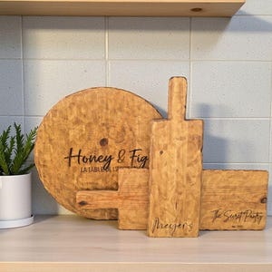 Personalized Charcuterie Board: Hostess Gift | Rustic Cutting Board | Cheese Board | Farmhouse & Antique Decor image 20