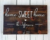 Valentine 39 s Gift, Wood Home Sign, Home Sweet Home Sign, 3d Sign, Realtor Gift, Housewarming Gift, Wood Name Sign, Wedding Gift