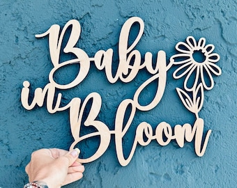 Baby in Bloom Sign: Baby Shower Decor | Floral Babyshower | Gender Reveal Backdrop