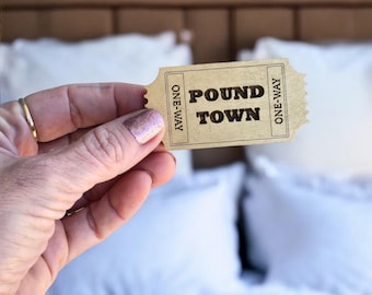 Billete a Pound Town - Billete de ida sexy Regalo de San Valentín para él o para ella - Regalo de broma para novio Regalo de San Valentín para marido Divertido