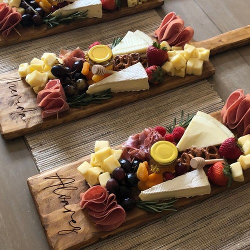 Charcuterie Board Personalized Hostess Gift Rustic Cutting Etsy