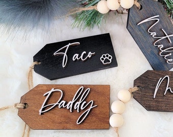 Thanksgiving Name Place Tag, Table Gift Tags, Personalized Name Place Cards, Customized Wooden Tags, Gift Tags