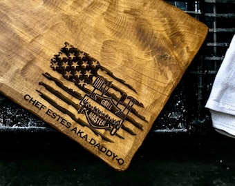 Personalized Grill Master Charcuterie Board: Rustic Meat Tray Gift