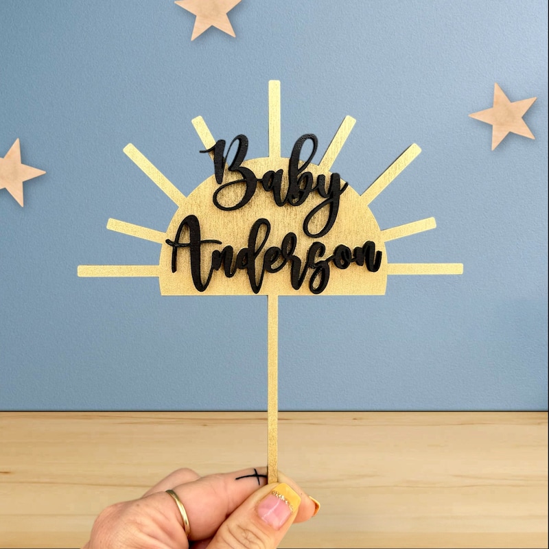Sun Cake Topper Etsy