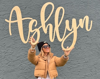 Custom Name Wall Sign: Dorm Room Decor | Teen Bedroom Name | Wooden Wall Sign