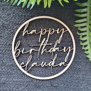 Personalized Happy Birthday Sign, Custom Birthday Decorations, Birthday Party Backdrop, Name Party Sign, Sweet 16, 21st Birthday Sign image 1