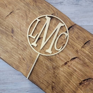 Custom Monogram Cake Topper Initials cake topper Letter wedding cake toppers Wooden Cake Topper Birthday Decorations
