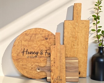 Huwelijkscadeau voor koppels: gepersonaliseerd bord charcuterie | Gegraveerd dienblad | Kaasplank op maat | Housewarming