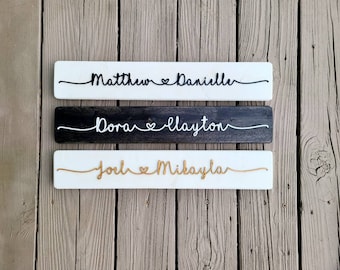 Letrero de madera personalizado para parejas: regalo de aniversario o boda