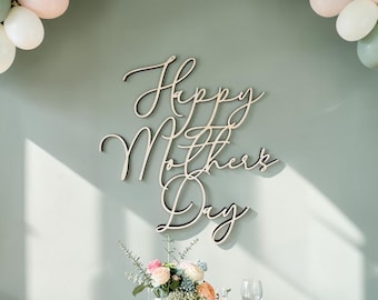 Happy Mothers Day-bord: Moederdagdecoratie | Brunchdecoratie | Achtergrond lentefeest