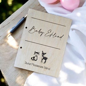 Custom babyshower kaarthouder nieuwe baby verjaardagskaarten bos thema babyshower decoratie idee aandenken voor baby's aankomst: