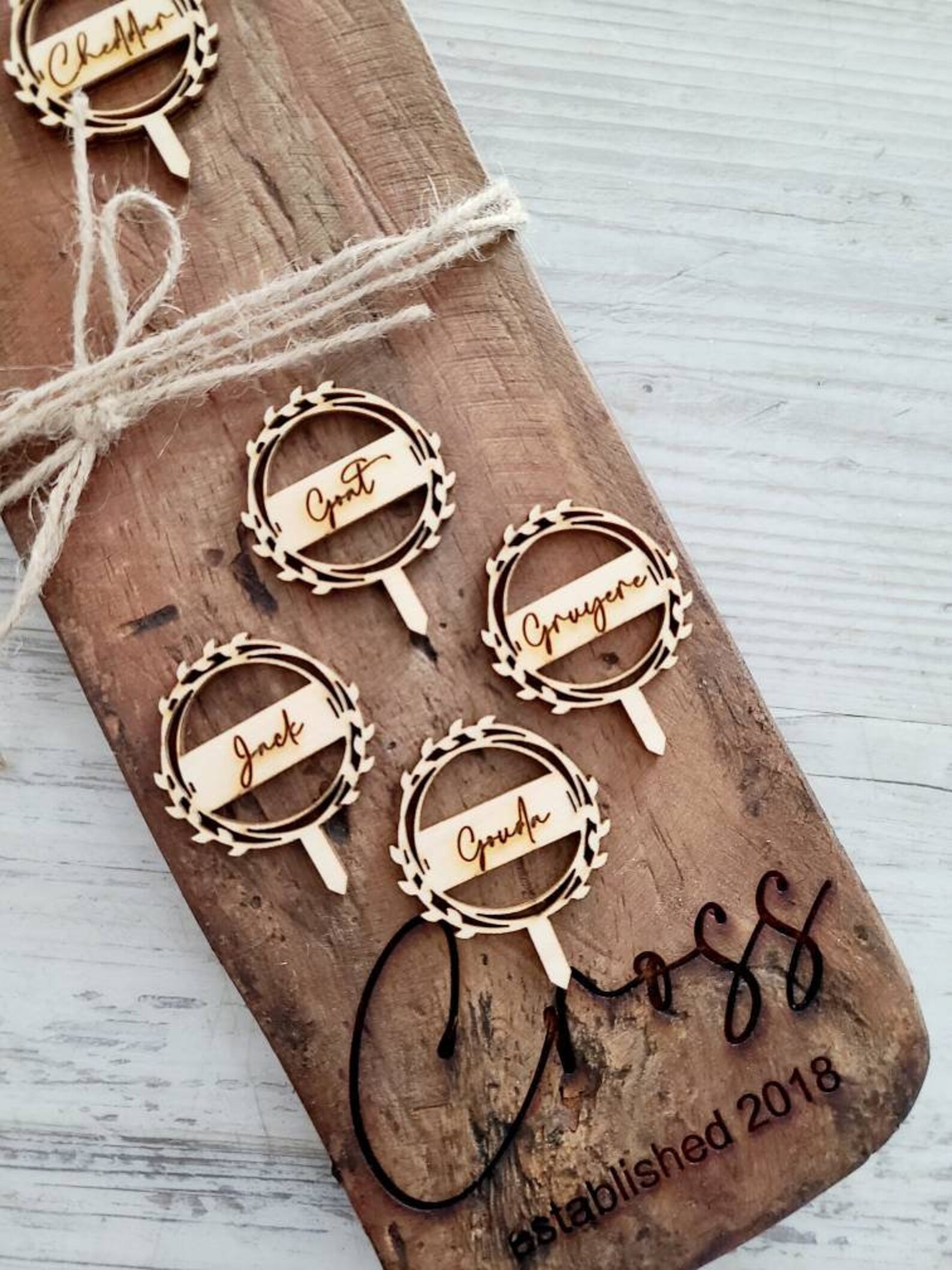 Set of 8 Cheese Labels Charcuterie Board Cheese Tags Cheese Etsy