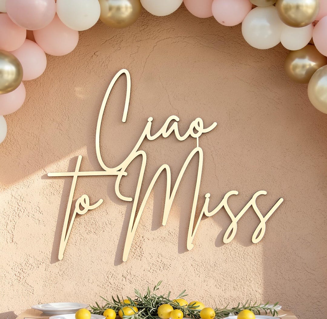Mis Sign Ciao to Miss Sign: Bachelorette Party Decor | Bride to Be Italy Theme ...