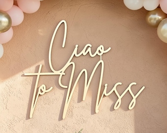 Ciao to Miss Sign: decoratie vrijgezellenfeest | Thema Bride to Be Italië