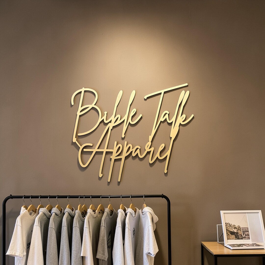 Custom Apparel Business Sign: Personalized Clothing Store Name Sign ...
