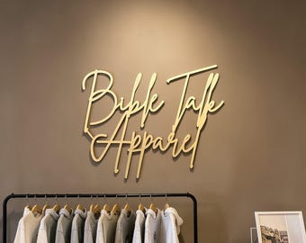 Bedrijfsbord op maat: gepersonaliseerd naambord kledingwinkel | Wanddecoratie boetiek
