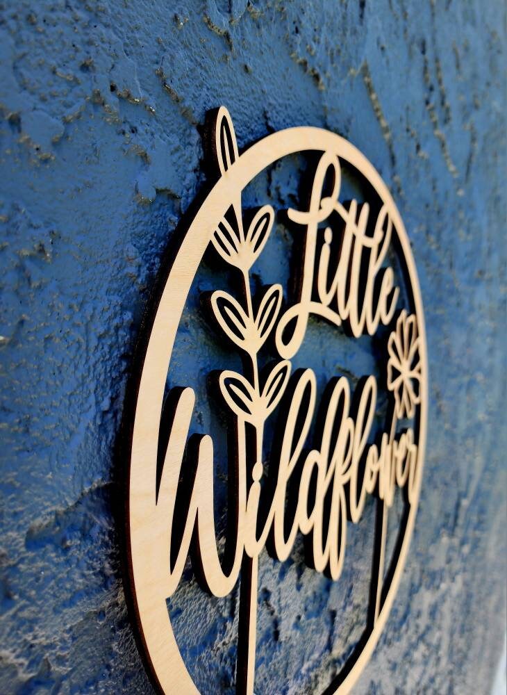 Wildflower Baby Shower Sign - Rustic Floral Metal Tin Decor, 8x12 Inch - View #11