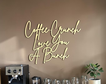Aangepast bord koffiebar: gepersonaliseerd decor koffiestation | Bord koffiehoek keuken