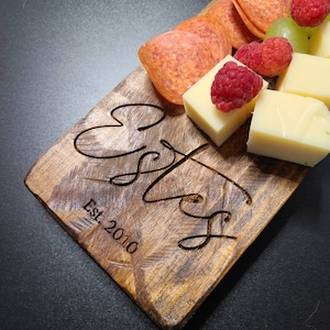 Personalized Serving Board with handle, Charcuterie Board, Monogrammed Personalized Cheese Board, Engagement Gift, Bridal Shower Gift image 8