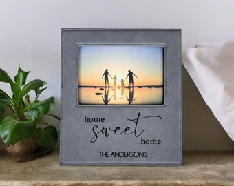 Home Sweet Home Personalized Picture Frame Housewarming Gift New House Gift Last Name Sign Photo Frame Custom Closing Gift Keys to home
