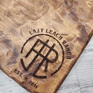 Christmas Gift Rustic Family Brand Logo Charcuterie Board - Crescent Farmhouse Style Tray Christmas Gift Farm Homestead Platter