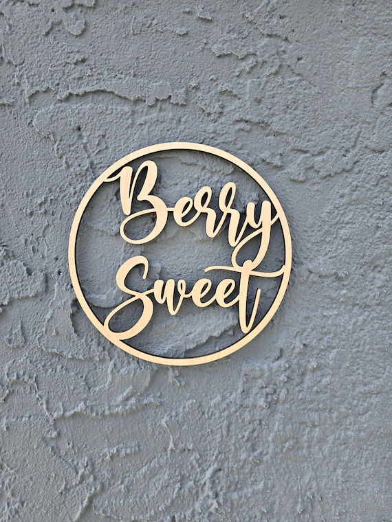 Berry Sweet Baby shower Wooden sign  Berry Theme Babyshower Decorations  Sign for Balloon Arch  Blueberry Strawberry and Rasberry