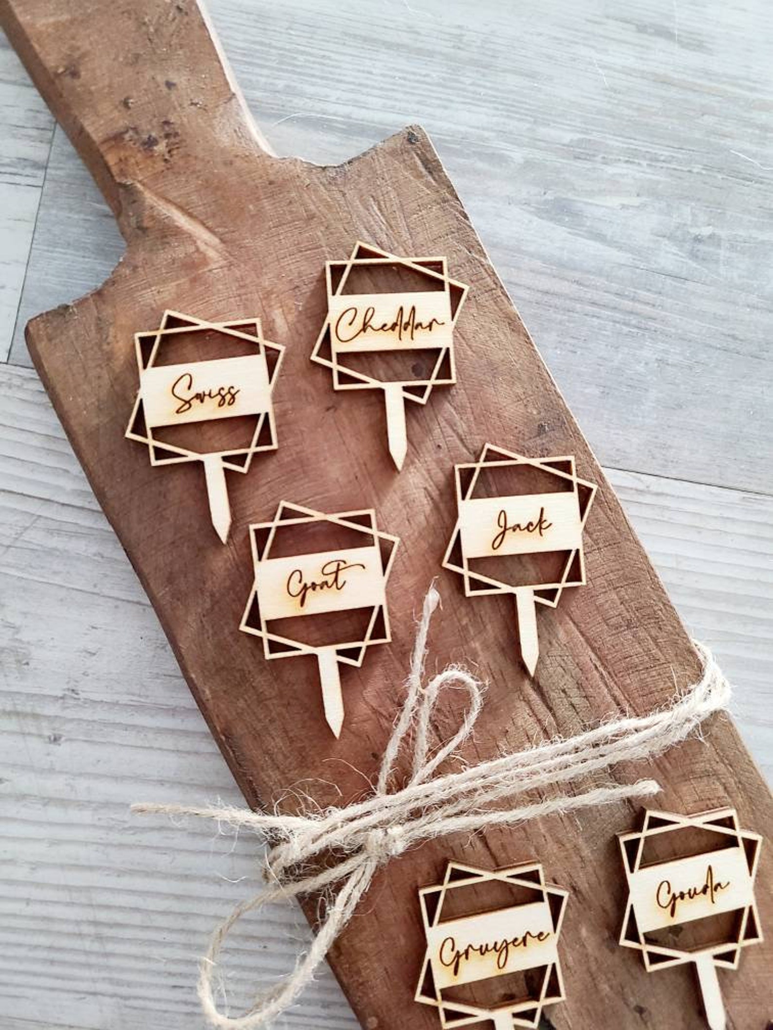 Set of 8 Cheese Labels Charcuterie Board Cheese Tags Cheese Etsy