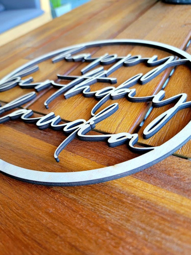 Personalized Happy Birthday Sign Custom Birthday Decorations Etsy