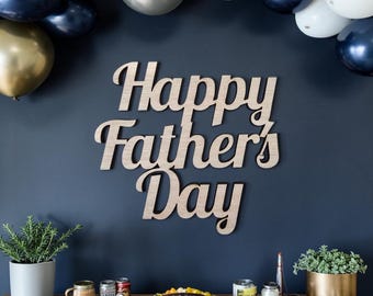 Placa de Feliz Dia dos Pais: Decoração para o Dia dos Pais | Painel de fundo para festa de comemoração do Dia dos Pais