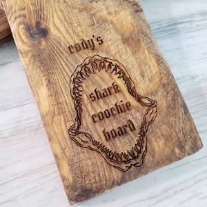 Personalized Shark Coochie Charcuterie Board Funny Gift Cheeseboard Best Friend Gift Funny Coworker Present Rude Humor