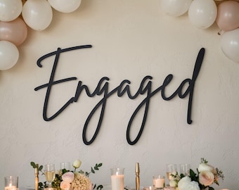 Bord verloofd: decoratie verlovingsfeest | Achtergrond She Said Yes