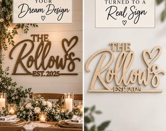 AI Design to Custom Wood Sign | Dream Wedding Sign  | Custom Home Decor Sign From Your AI Image | Personalized Wood Sign