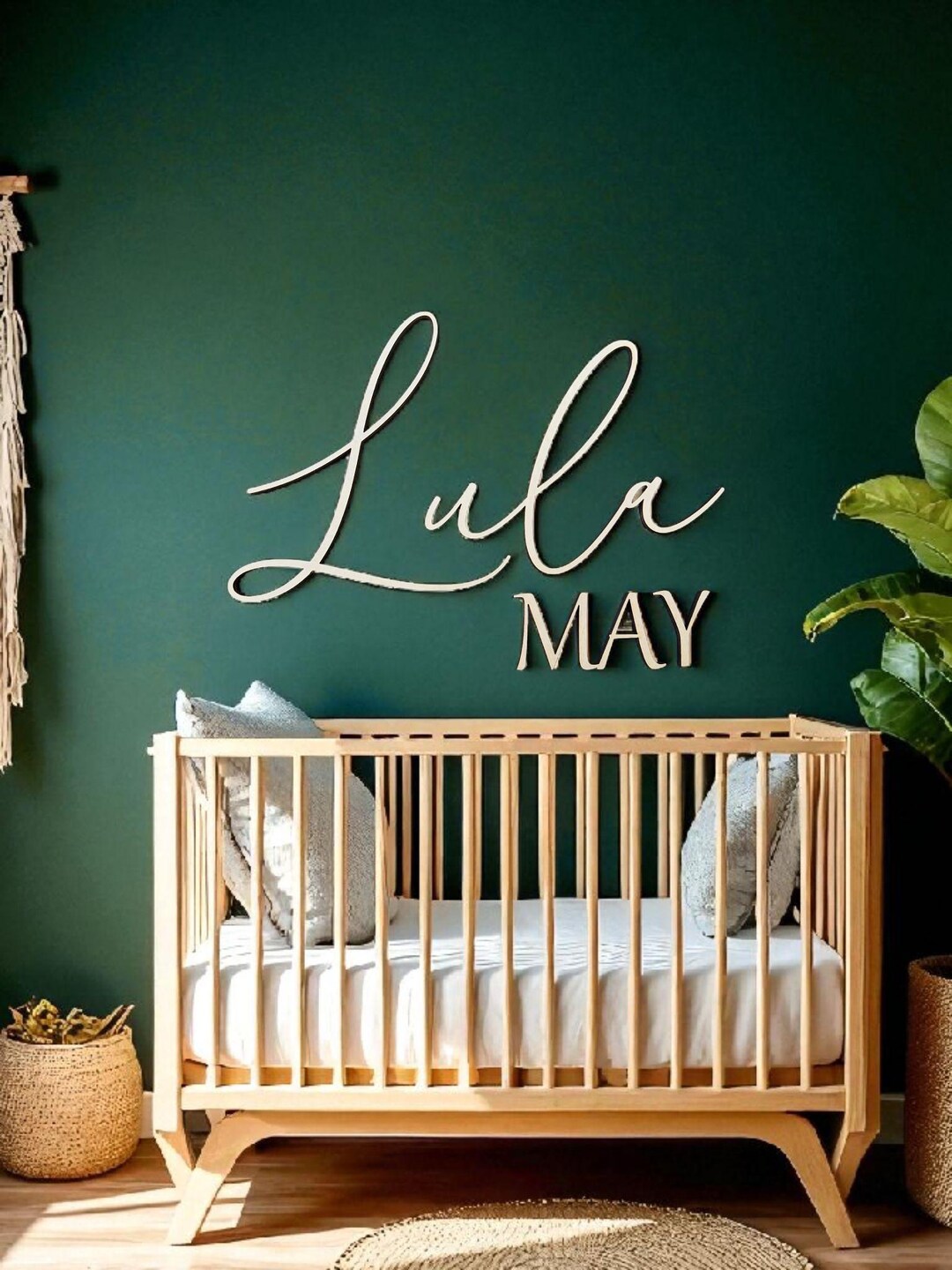 Personalized Nursery Name Sign: Custom Wooden Baby Name Decor | First ...