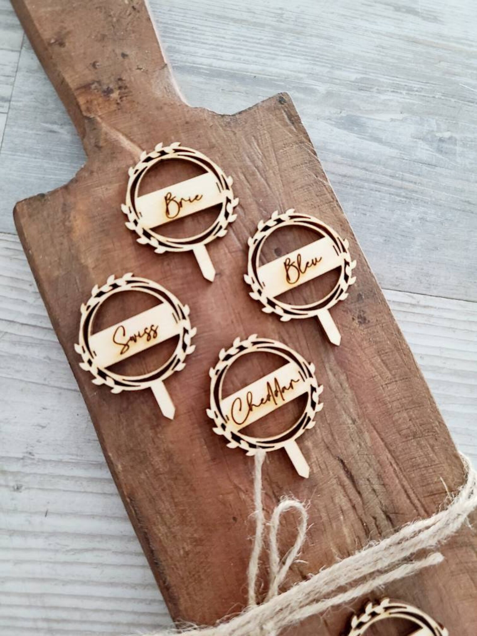 Set of 8 Cheese Labels Charcuterie Board Cheese Tags Cheese Etsy