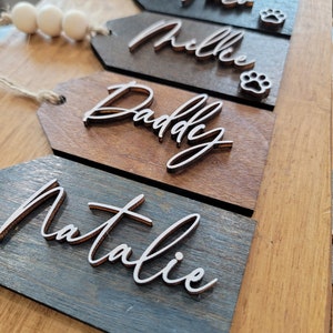 Personalized Christmas Stocking Tags, Stocking Name Tags, Wooden Gift Tags, Personalized Wooden Tags, Wooden Signs image 7