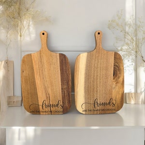 Friends Are the Family We Choose Christmas Gift Cutting Board Gift for Best Friend - Perfect for Friendsgiving  Hostess Gift