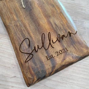 Wedding Gift for Couple: Personalized Rustic Cheese Tray | Wood Anniversary Gift | Housewarming Gift | Closing Gift | Cutting Board