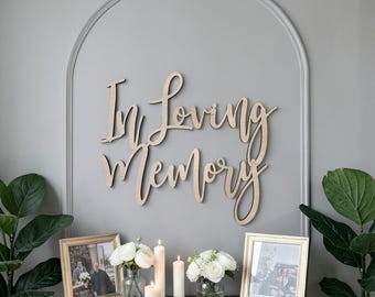 Placa "Em Memória Amorosa": Decoração para Festa Memorial | Painel de Fundo para Celebração da Vida