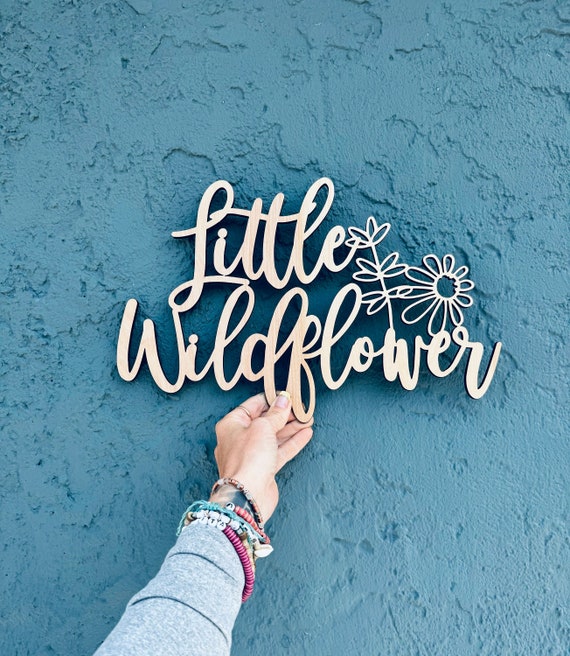 Wildflower Baby Shower Sign: Little Wildflower Decor | Gender Reveal Backdrop | Boho Party Sign