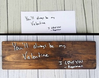 Father's Day Handwriting Sign, Personalized Gift, Handwritten Wooden Sign, Mother's Day Gift, Wooden Signs, Custom handwritten gift